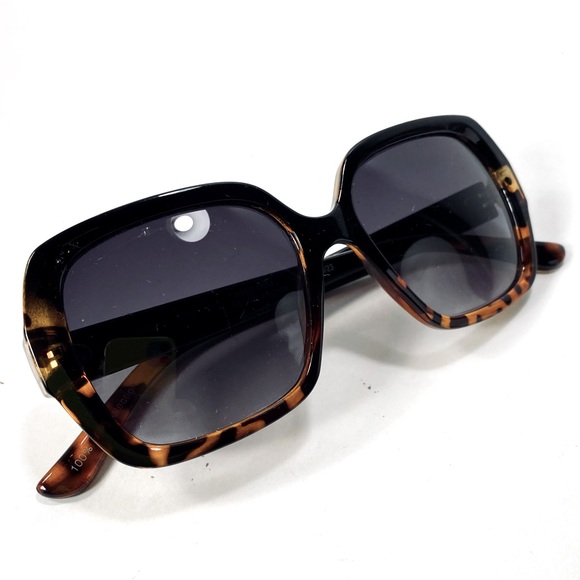 Beeline Tortoise Brown Black Large Framed Purple Tinted Lenses Sunglasses - Picture 1 of 13